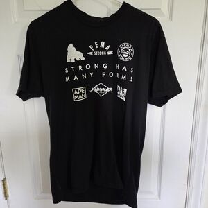 Black Graphic Tee for Men